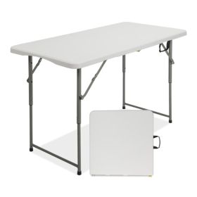 4ft White Foldable Courtyard Plastic Table