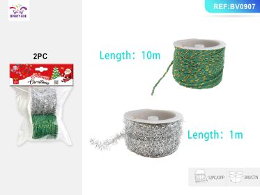 Christmas Metal Wire Yarn Cotton Thread With Gold Thread Duct 2PC