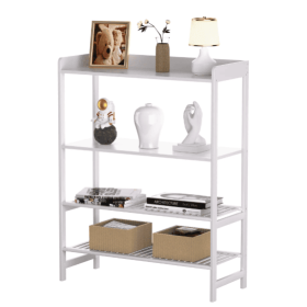 Sofa Table, Bamboo Console Table, 4-Tier Narrow Side Table With Open Shelves, Foyer Table Plant Stand For Entryway, Hallway, Kitchen, Living Room, Bal