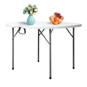 48 Inch Outdoor Courtyard Foldable Round Table