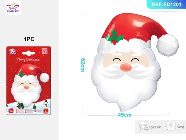 Christmas Old Man's Head Aluminum Film Balloon