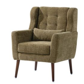 Modern Accent Chair Upholstered Foam Filled Living Room Chairs Comfy Reading Chair Mid Century Modern Chair with Chenille Fabric Lounge Arm Chair
