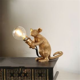 Nordic Creative Resin Mini Animal Mouse Light (Option: Golden-Sitting posture-EU)