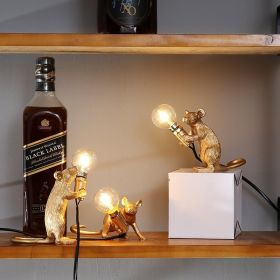 Nordic Creative Resin Mini Animal Mouse Light (Option: Golden combination-3pcs-US)