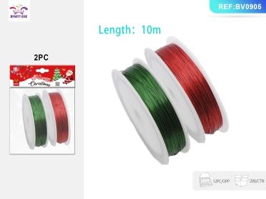 Christmas Wire Coil 2PC (Option: Red Green)