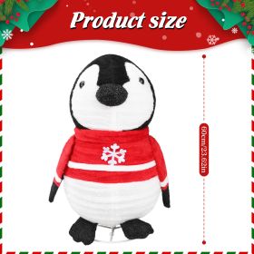 Christmas Brown Bear Penguin Decoration With Retractable Luminous 3D Strip Light (Option: Penguin)